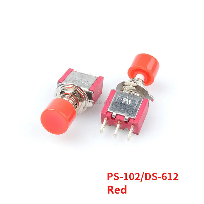 5Pcs PS-102 DS-612 3Pin 6mm Mini Momentary Automatic Return Push Button Switch ON-(ON) 2A 250VAC/5A 120VAC Toggle Switches Peaceful Pleasures Health and Wellness