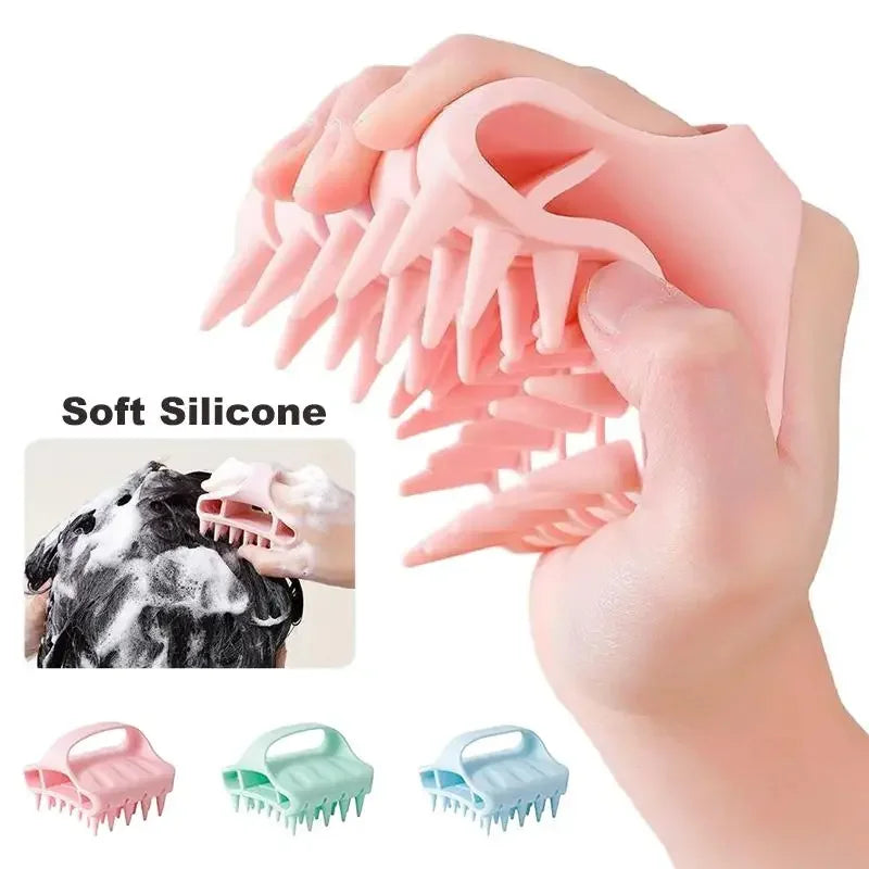 Scalp Massager Shampoo Brush Hair Washing Scalp Brush Soft Silicone Scalp Massager Hair Comb For Dandruff Removal Shampoo Brush Peaceful Pleasures Health and Wellness