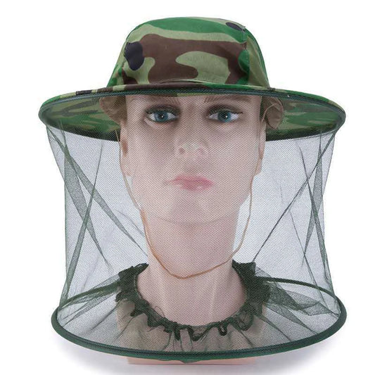 Mosquitoes and Outdoor Insects Caps Net Hat Cover with Adjustable Drawstring for Fishing Hiking Gardening Peaceful Pleasures Health and Wellness green