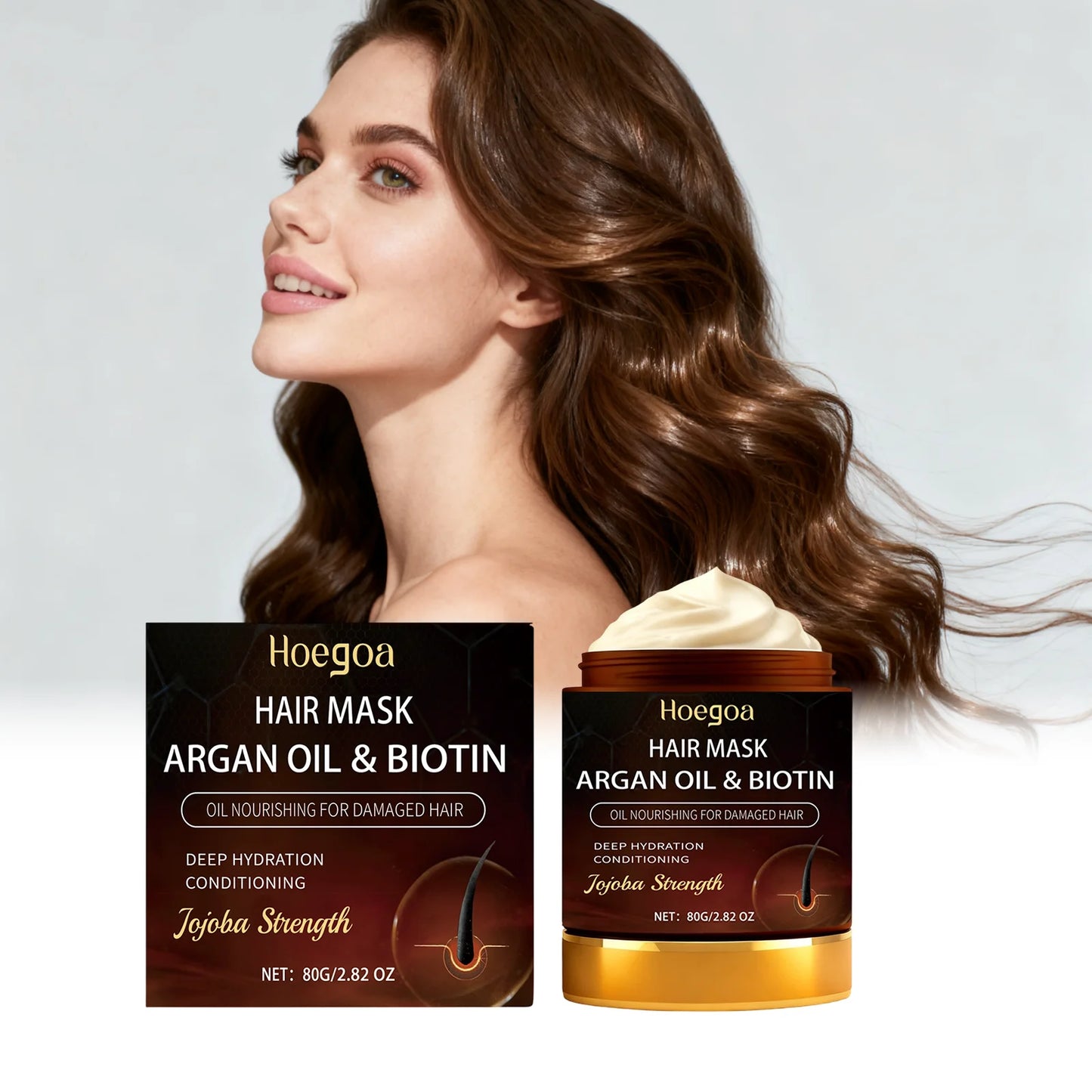 Argan Oil & Biotin Hair Mask – Deep Conditioning Repair Treatment