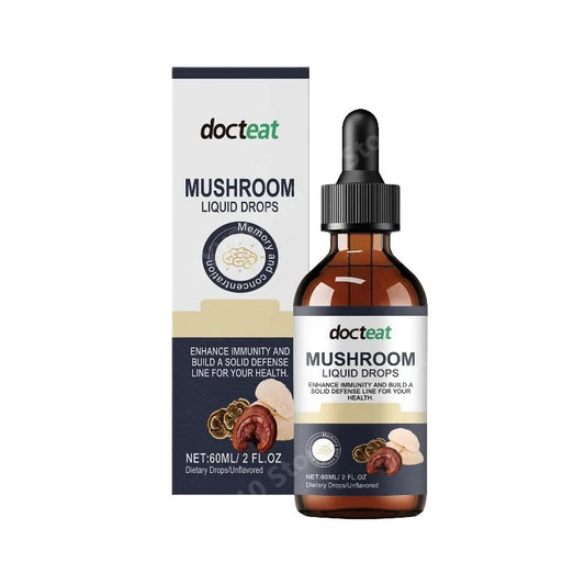 Mushroom Complex Liquid Drops | Plant-Based Supplement 30ml Mushroom Supplement Drops Peaceful Pleasures Health and Wellness 1botlle 60ml