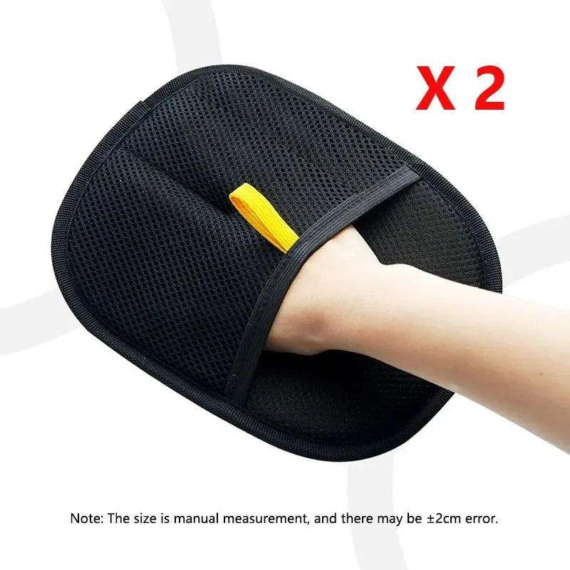 Pet Hair Removal Tools Reusable Gloves Pet Double Sided Beauty Gloves Carpet Removal Pet Fur Hair Pet Supplies Sofa Carpet Home Peaceful Pleasures Health and Wellness black 2pcs