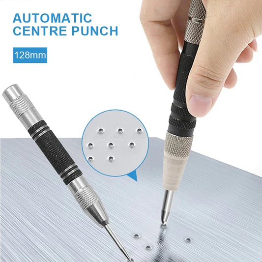 5" Spring-Loaded Automatic Center Punch – Wood Metal Glass Tool Center Punch Tool Oasis Select