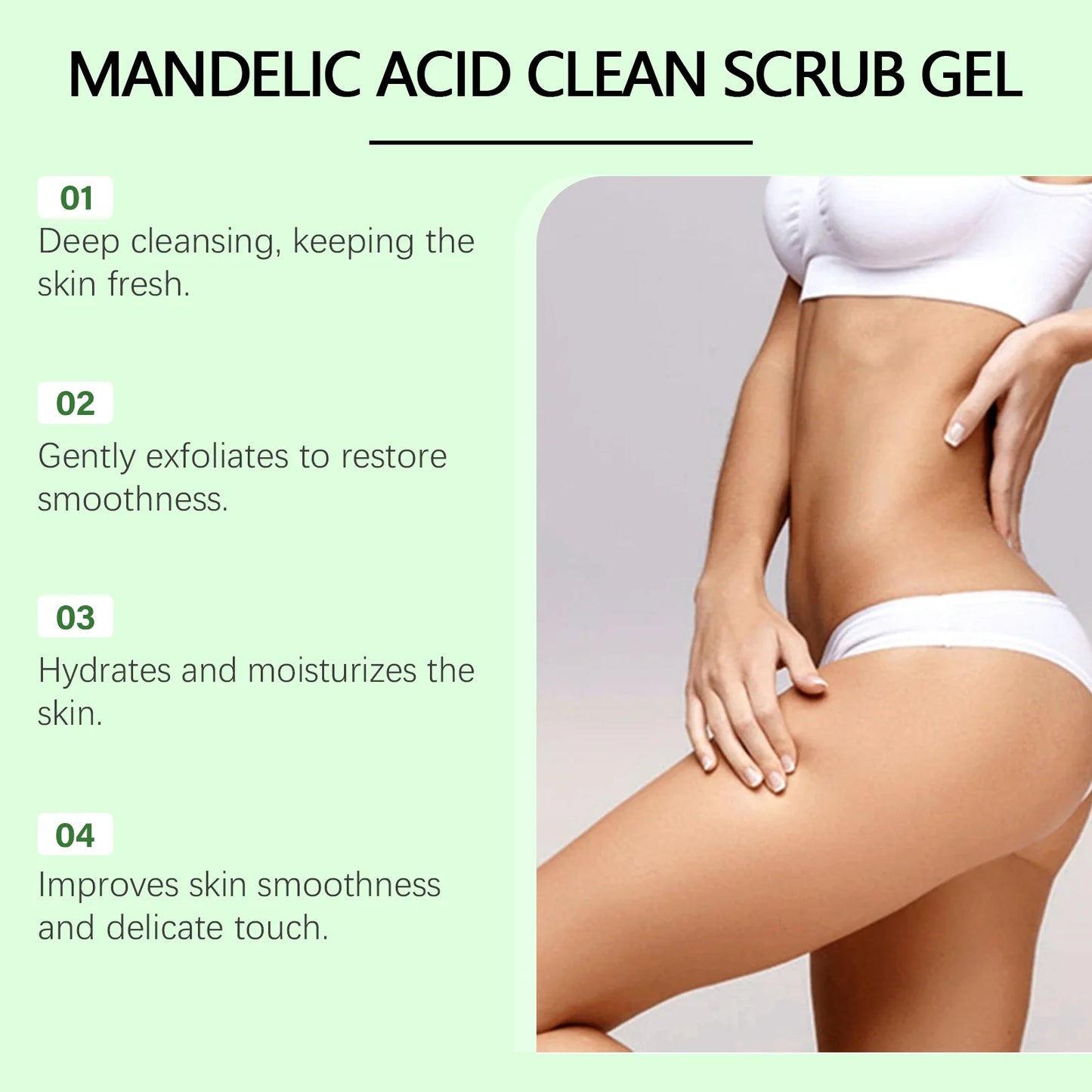 Mandelic Acid Body Scrub Gel – Exfoliate, Smooth & Hydrate