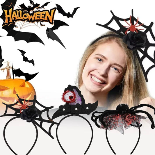 Halloween Witch Hat Headband with 3D Spider | Costume Hair Hoop Costume Hair Headband Peaceful Pleasures Health and Wellness