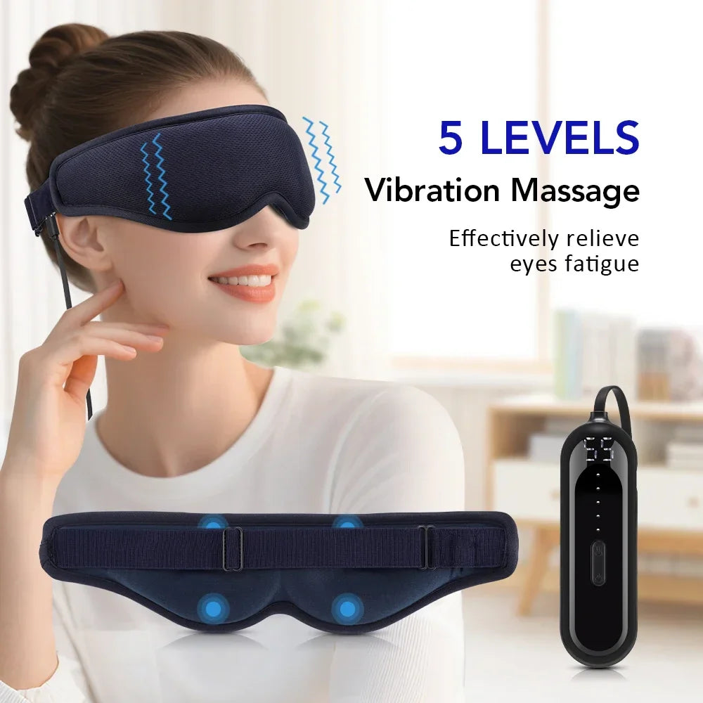 3D Electric Steam Eye Mask – Heat & Vibration Massage