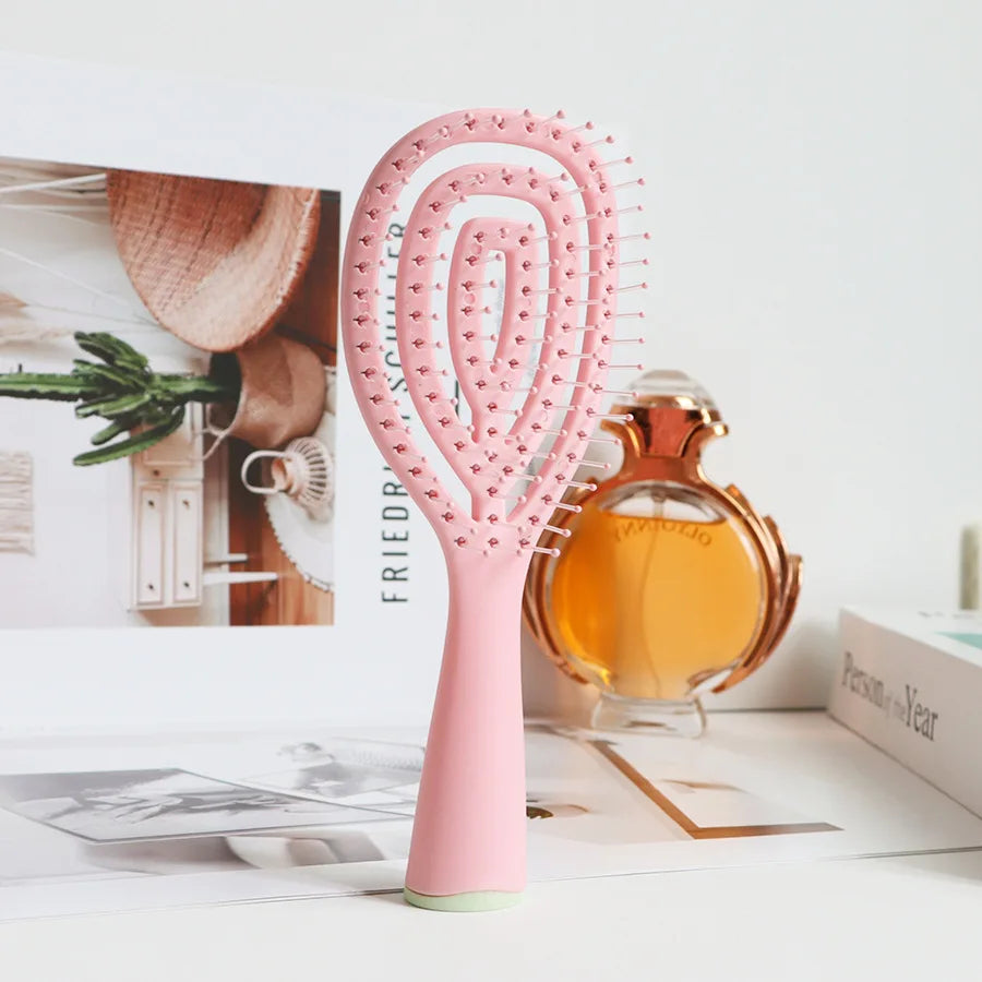 Vented Spiral Detangling Hair Brush – All Hair Types Wet & Dry