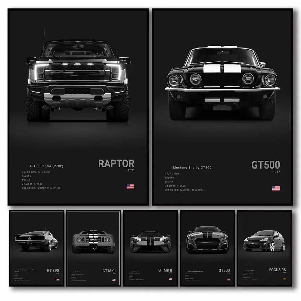 Luxury Supercar Canvas Print Aesthetic MK RS GT GTR SUV Photography Poster Ideal Wall Decor for Home Peaceful Pleasures Health and Wellness