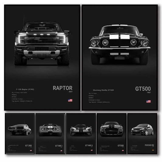 Luxury Supercar Canvas Print Aesthetic MK RS GT GTR SUV Photography Poster Ideal Wall Decor for Home Peaceful Pleasures Health and Wellness
