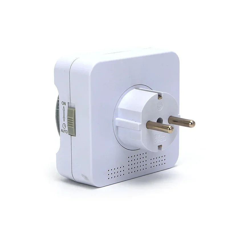 EU Plug 24-Hour Mechanical Timer Switch Smart Countdown Indoor Socket Automatic Power-Off Cycle Timing Switch Peaceful Pleasures Health and Wellness