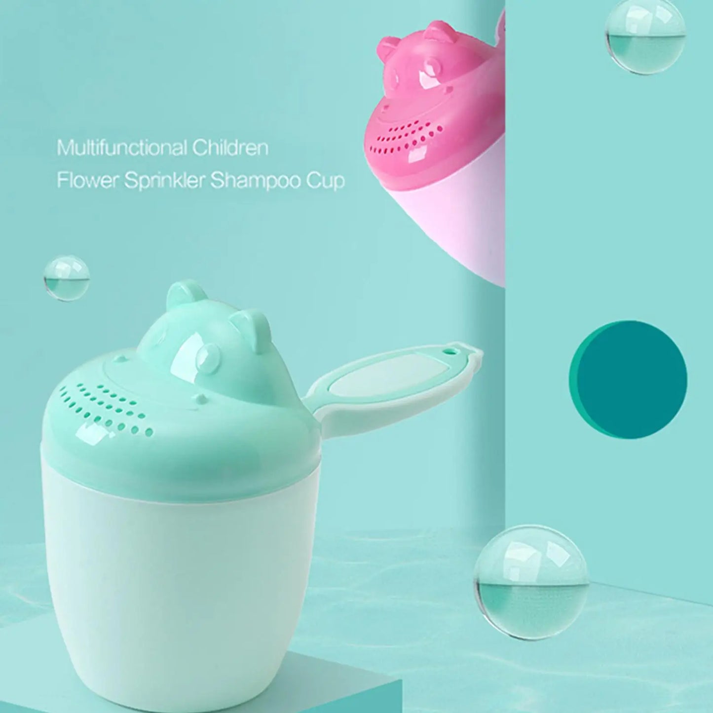 Cartoon Baby Bath Rinse Cup – Safe Kids Hair Washing Ladle