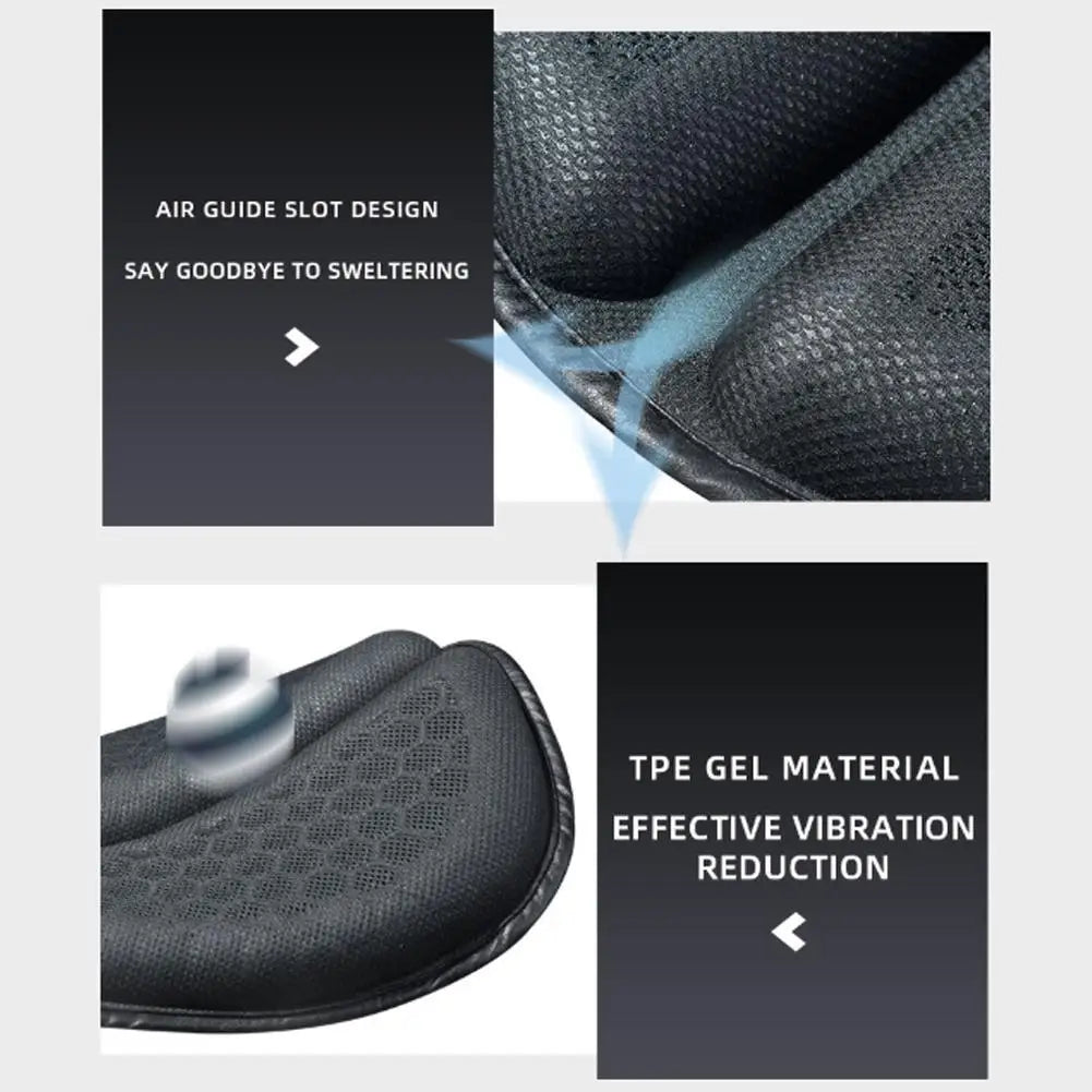 Universal Motorcycle Gel Seat Cushion – 3D Honeycomb Breathable