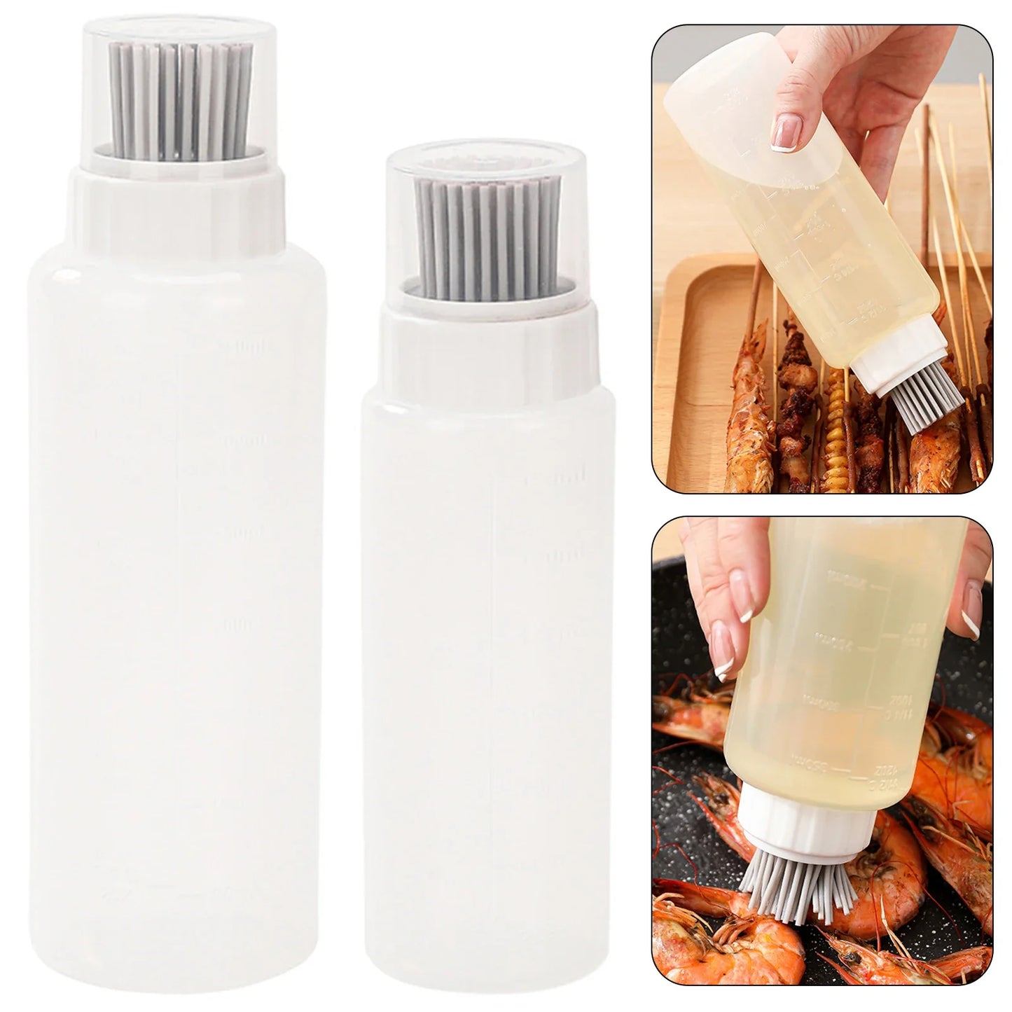 Silicone Oil Bottle with Brush – BBQ, Frying & Baking