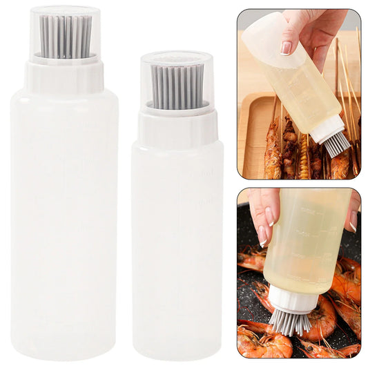 Silicone Oil Bottle with Brush – BBQ, Frying & Baking Oil Brush Bottle Oasis Select