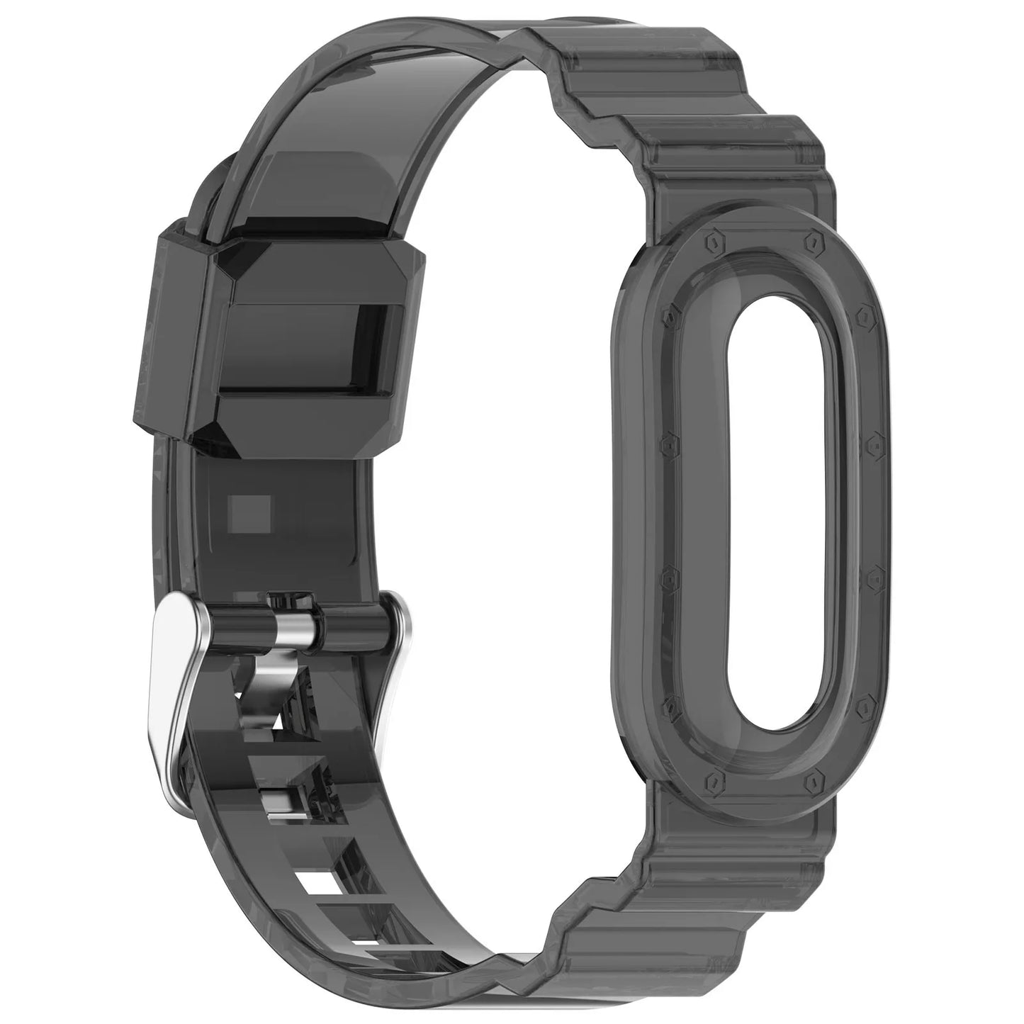 Clear TPU Watch Band Strap with Protective Case for Google for Fitbit Air, Transparent Replacement Wristband for Men Women Peaceful Pleasures Health and Wellness black