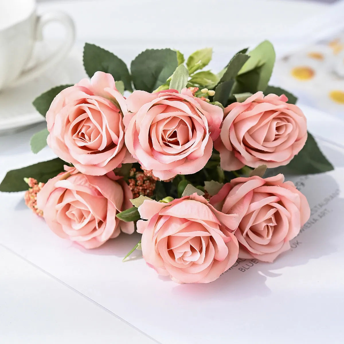 Silk Rose Artificial Bouquet | Wedding, Home & DIY Decor