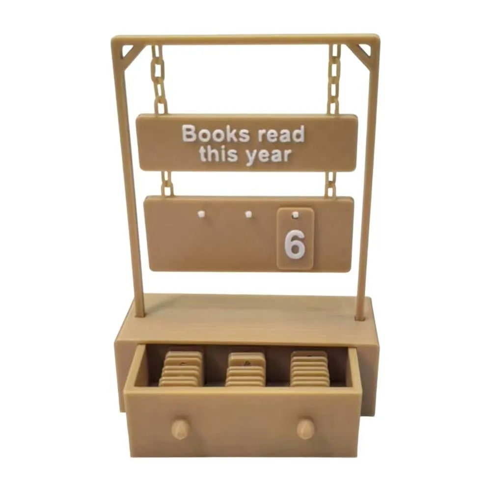 3D Book Read Counter with 30 Number Tags – Reading Tracker