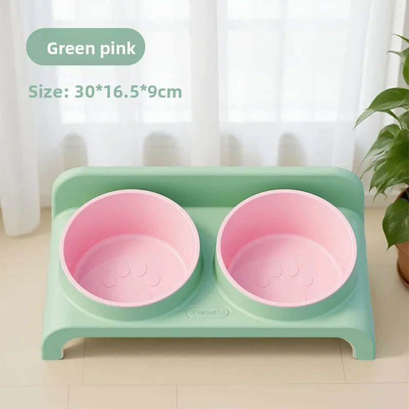 Adjustable Height Double Bowl Pet Feeder | Raised Dog & Cat Stand