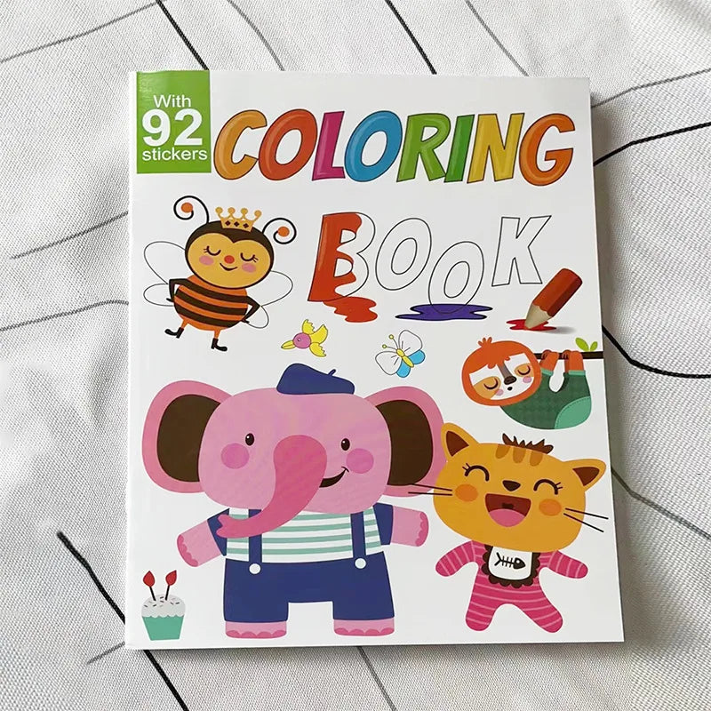 Cartoon Coloring Book Drawing Stickers Stress Relieving Picture Cute