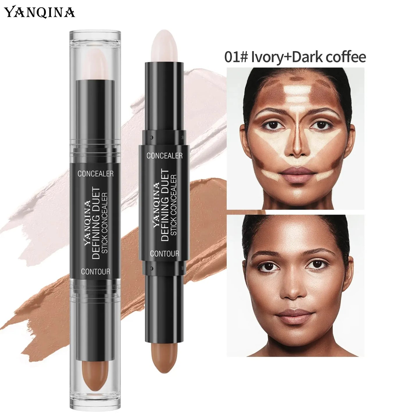 YANQINA Contour Stick Duo – Highlight & Shadow Cream Stick