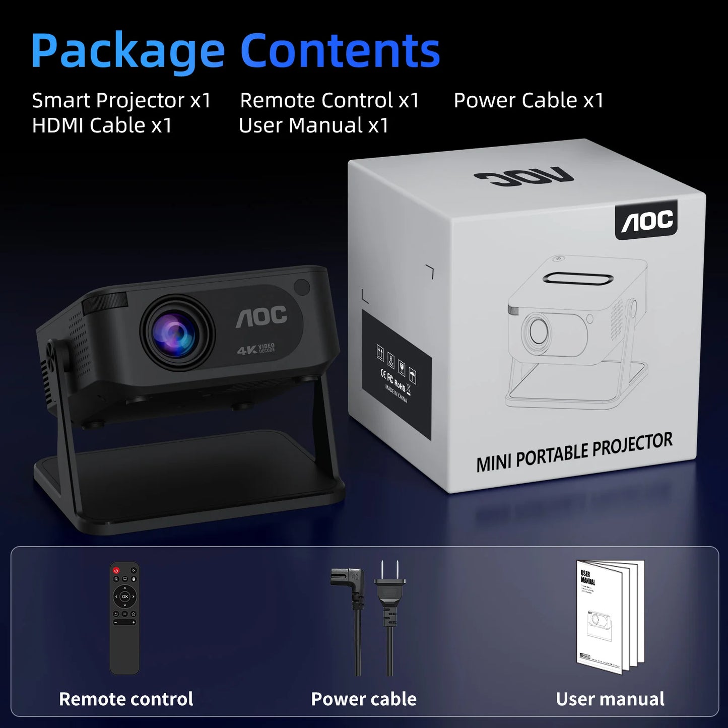 HA109 Projector 4K Android 11 720P Projectors Wifi5 200" Portable Projector Bt5.4 1280*720P Home Cinema Outdoor Projetor Peaceful Pleasures Health and Wellness Black UK Plug