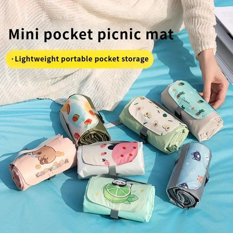 Outdoor Picnic Mat Mini Beach Mat Camping Pad Waterproof Breathable Lightweight Durable Portable Foldable Seat Cushion Practical Peaceful Pleasures Health and Wellness