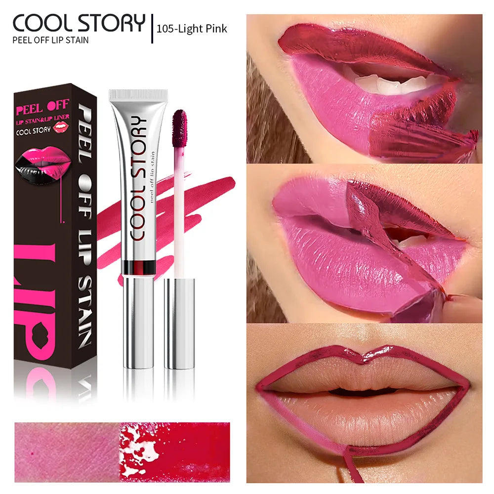 2-in-1 Matte Peel-Off Lip Stain & Liner | Long-Lasting Color