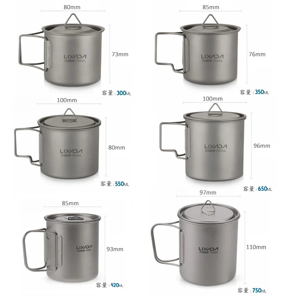300 350 550 Outdoor Water Cup Picnic Mug Tableware Lixada Ultralight