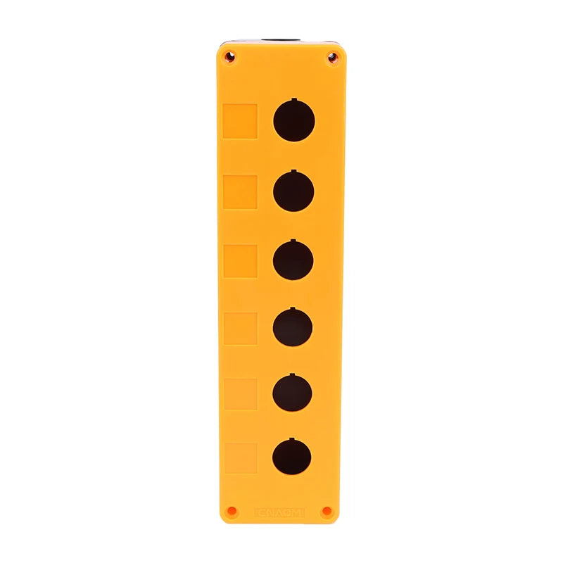 New 22mm Installation Aperture Waterproof Dust-proof LA38Lay 37X B2 Button Switch Control Box 1/2/3/4/5 Hole Height 65mm Peaceful Pleasures Health and Wellness 6 Hole as pic Yellow