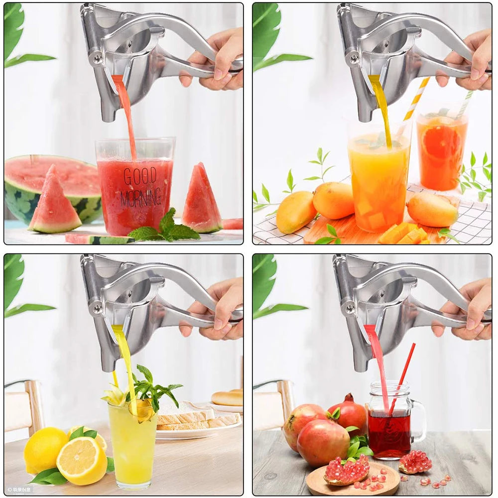 Manual Juice Squeezer Aluminum Alloy Hand Pressure Juicer Pomegranate Orange Lemon Sugar Cane Juice Kitchen Bar Fruit Tools Acce Peaceful Pleasures Health and Wellness