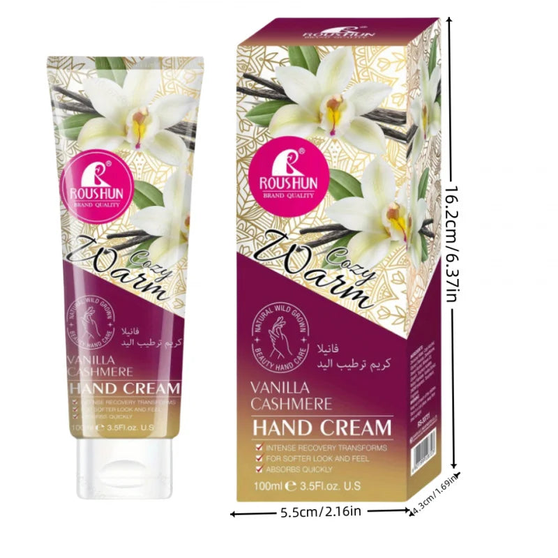 ROUSHUN Vanilla Hand Cream 100ml – Hydrating & Non-Greasy