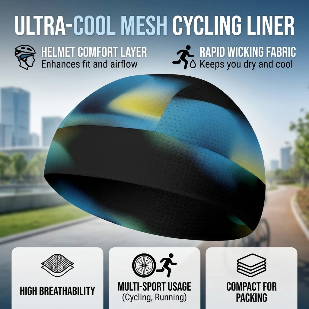 Ice Silk Quick Dry Cycling Cap for Outdoor Running and Biking Helmet Liner Peaceful Pleasures Health and Wellness