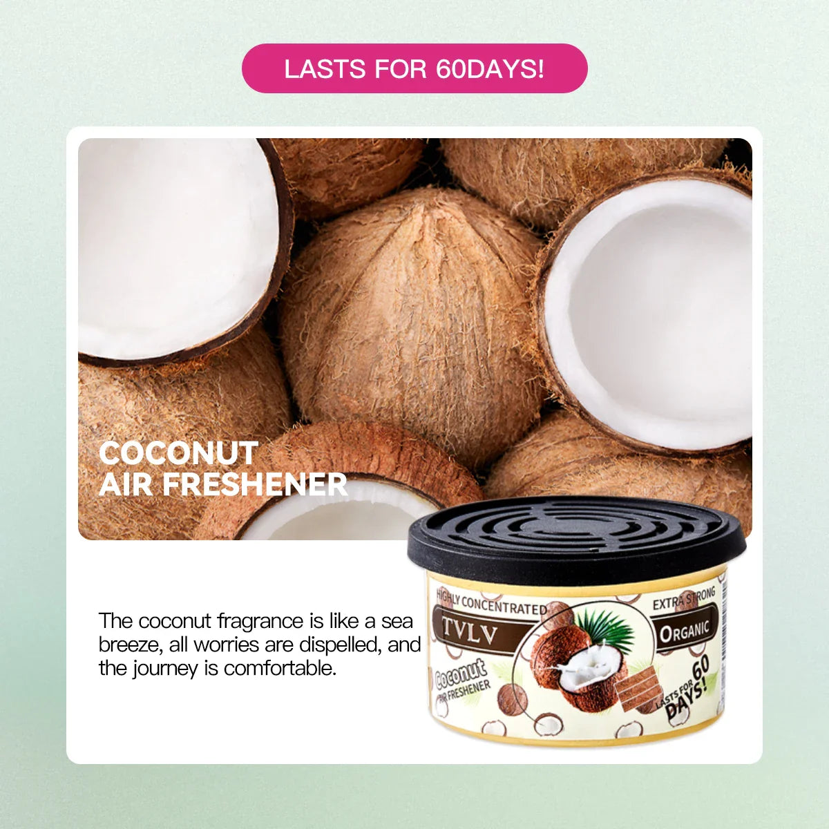 TVLV Solid Air Freshener – Car, Room & Bathroom Fragrance