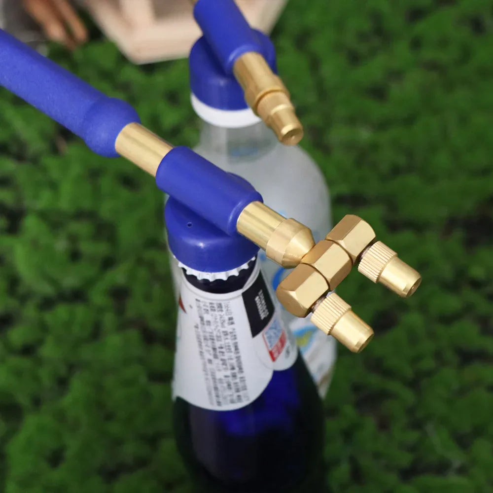 Handheld Push-Pull Bottle Sprayer – Mist & Jet, Adjustable Rod