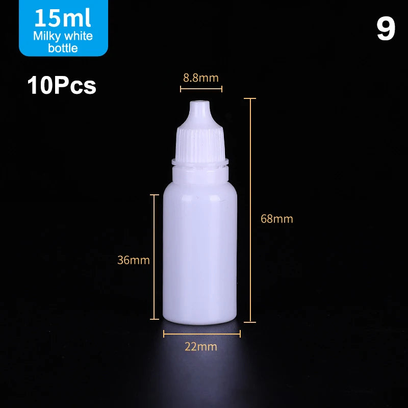 10-Pack Refillable Empty Eye Drop Squeeze Bottles 5–30ml
