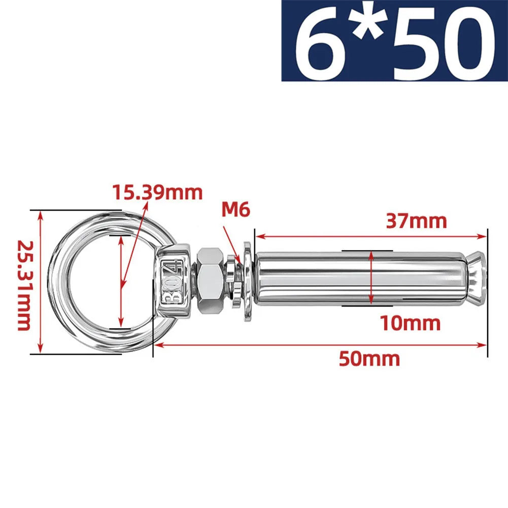 304 Stainless Steel Expansion Bolts Ring Hook Anchor Concrete Eye