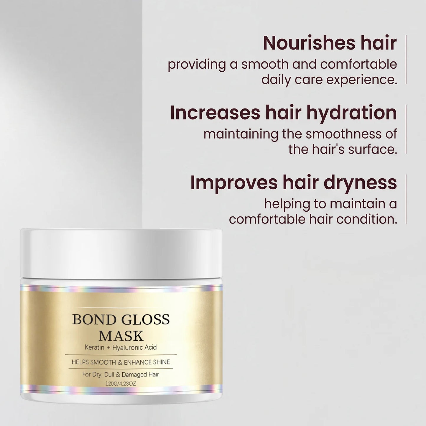 Bond Gloss Mask – Repair & Shine for Dry, Damaged Hair