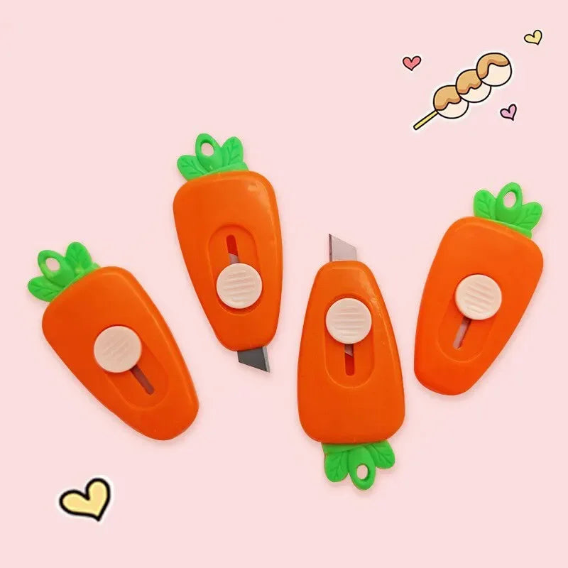 Cute Carrot Mini Utility Knife | Portable Art & Paper Cutter Mini Utility Knife Peaceful Pleasures Health and Wellness