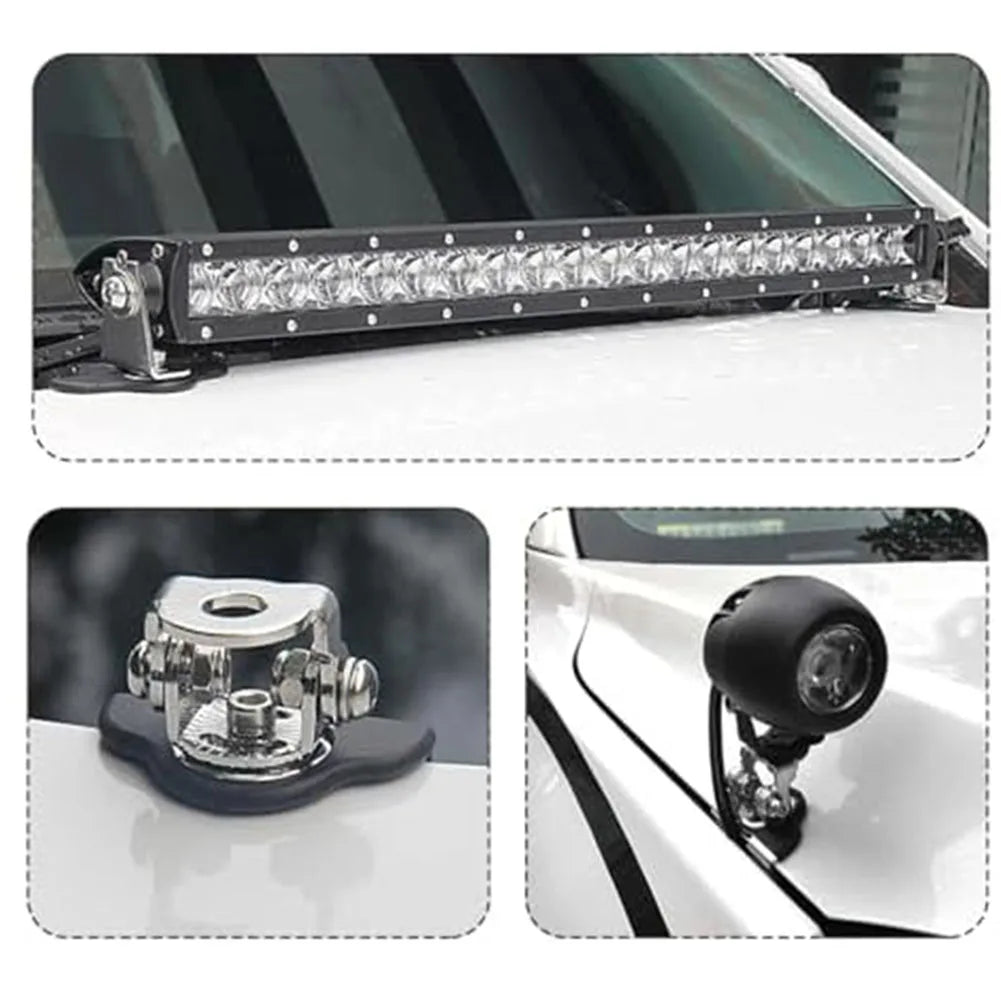 1 Set Vehicle Bonnet Spotlight Mounts Car-Hood Lamp Brackets Offroad Led Work Light Bar Holder Accessories-Universal Tool Parts Peaceful Pleasures Health and Wellness
