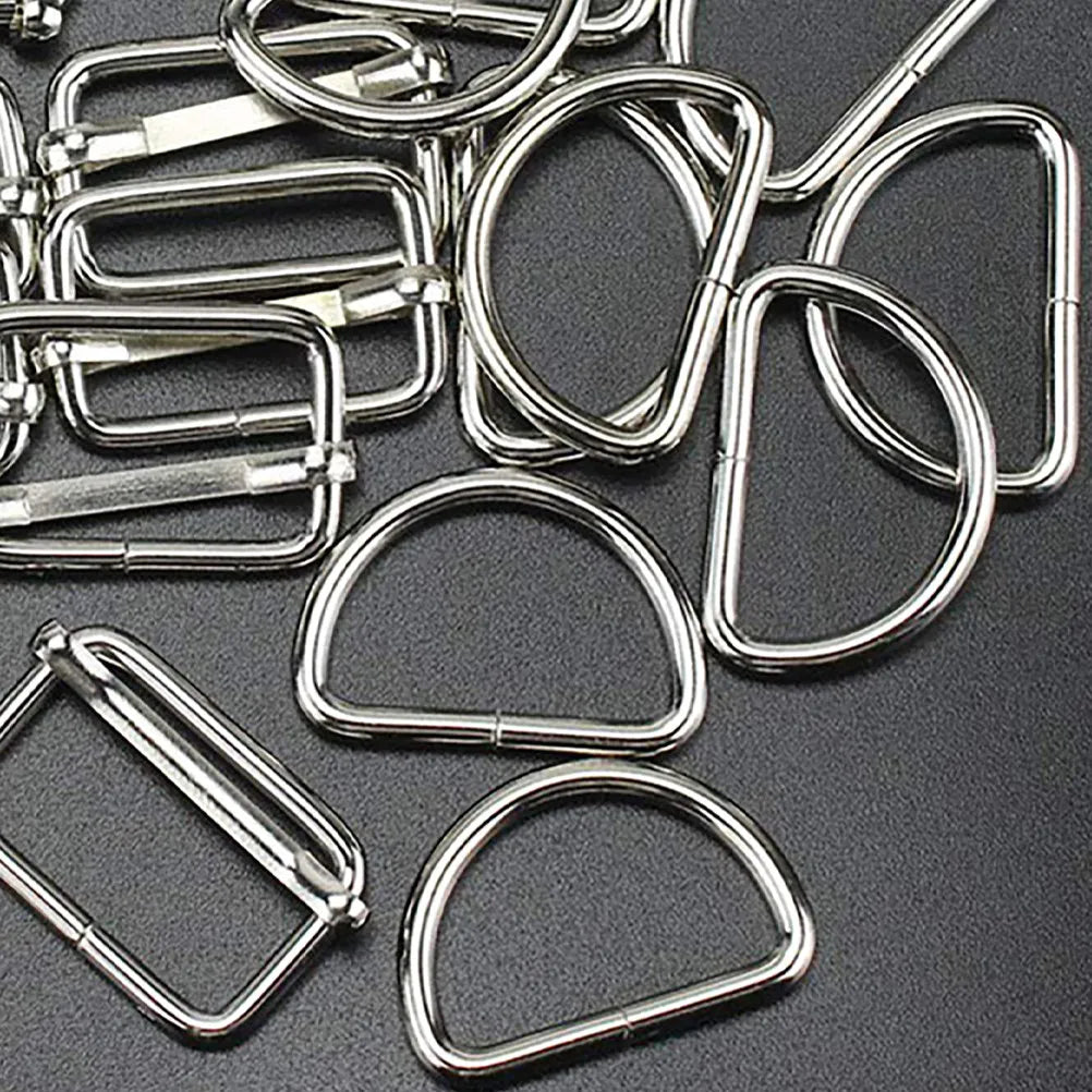 24Pcs Metal Snap Trigger Buckle Adjustable D Ring Spring Hook Swivel Clasp Keychain Clips Bag Purse Hardware Strap Buckle Set Peaceful Pleasures Health and Wellness