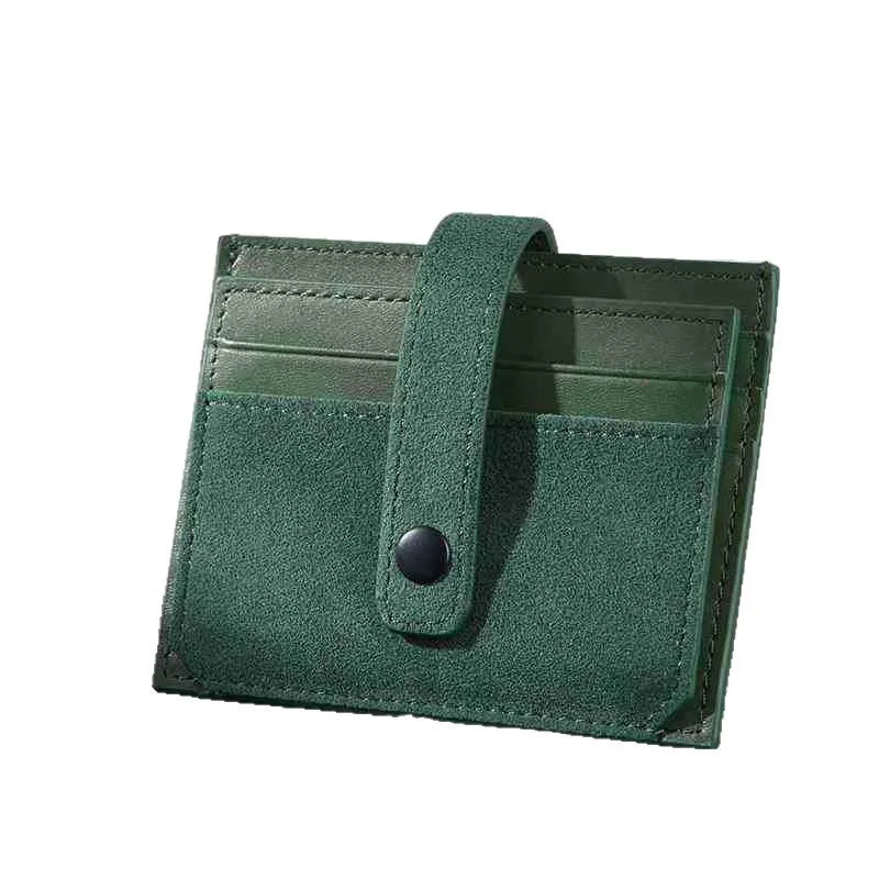 Ultra-Thin PU Leather Flip Card Holder | Mini ID Card Case Leather Card Holder Peaceful Pleasures Health and Wellness