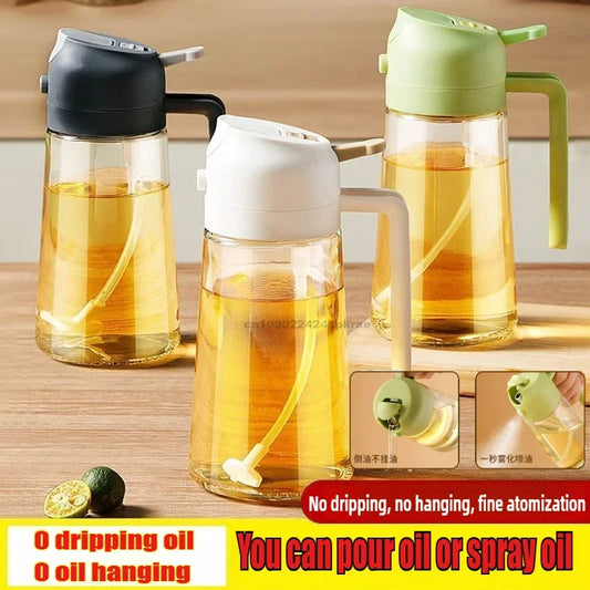 2-in-1 Oil Spray & Pour Bottle | 500ml Olive Oil Dispenser Oil Spray Bottle Oasis Select
