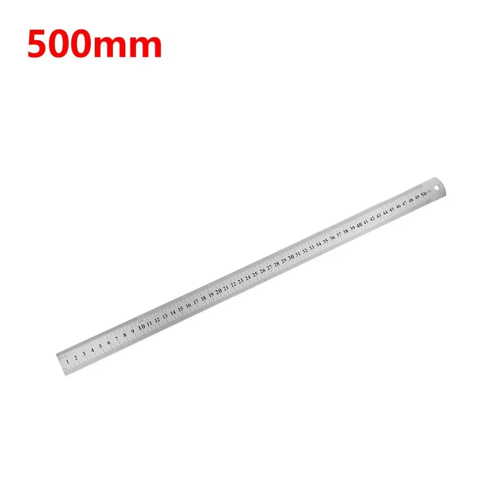 Stainless Steel Double-Sided Precision Straight Ruler – Metric
