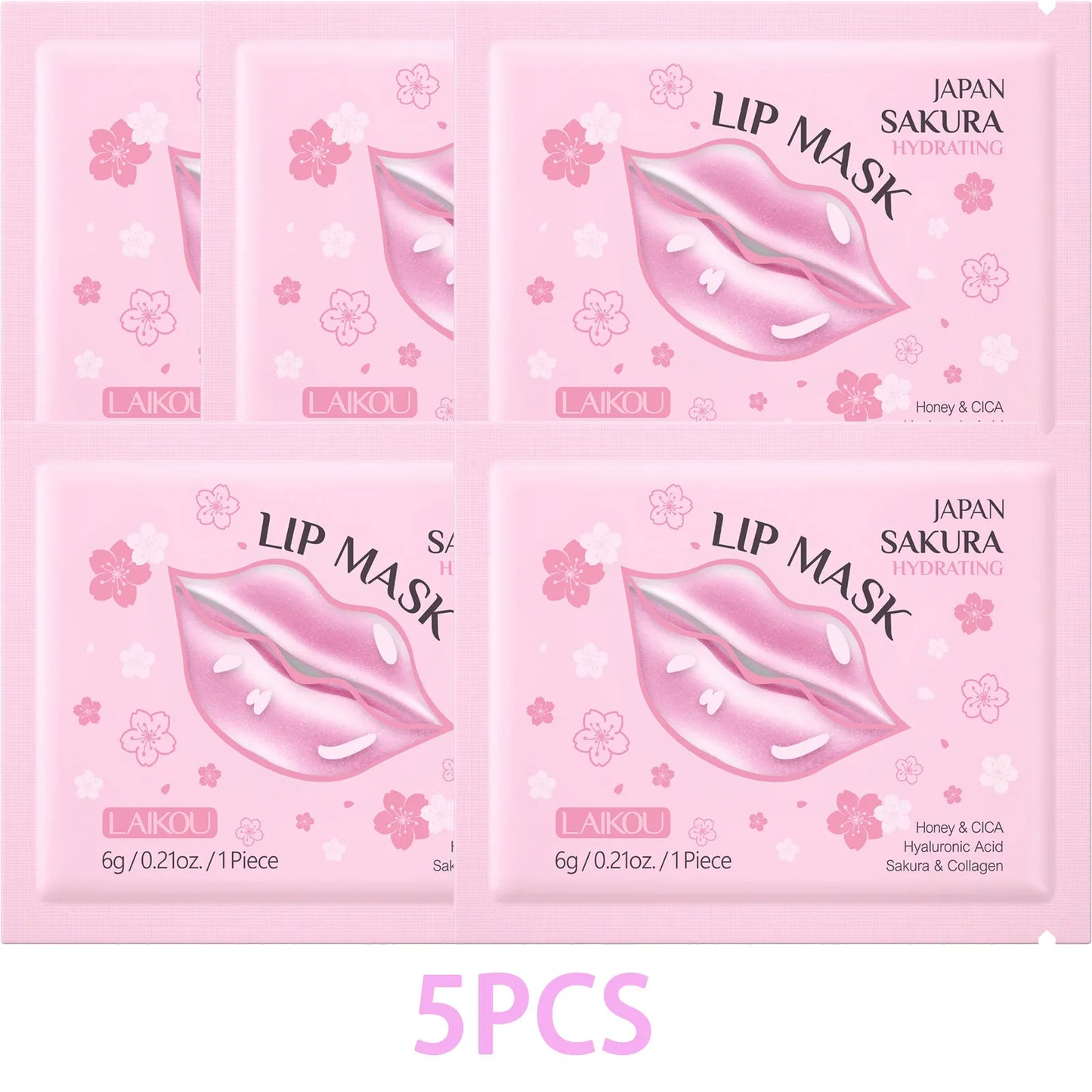 LAIKOU Sakura Lip Mask – Moisturizing & Hydrating Lip Patches