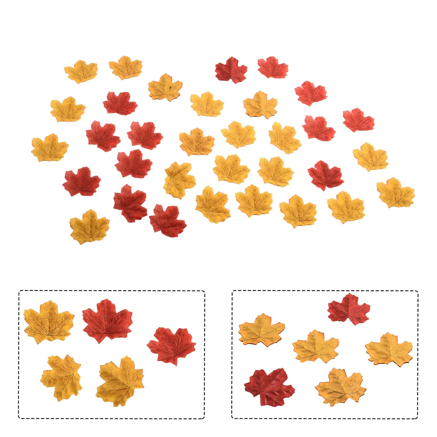 Artificial Autumn Maple Leaves 100/200pcs – Fall Wedding Decor