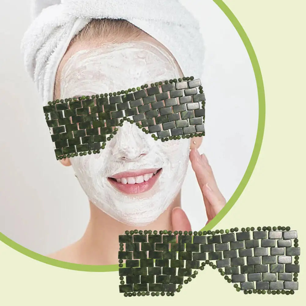 Natural Jade Eye Mask | Cooling Therapy for Puffy Eyes & Tension