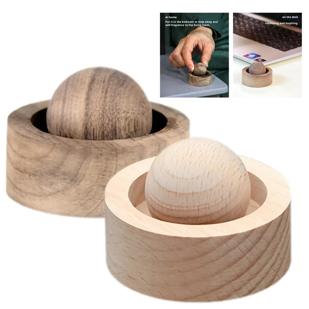 Car & Home Essential Oil Diffuser - Made of Wood Mini Cute Natural Fragrance Diffuser Suitable for Bedroom Living Room Bathroom Peaceful Pleasures Health and Wellness
