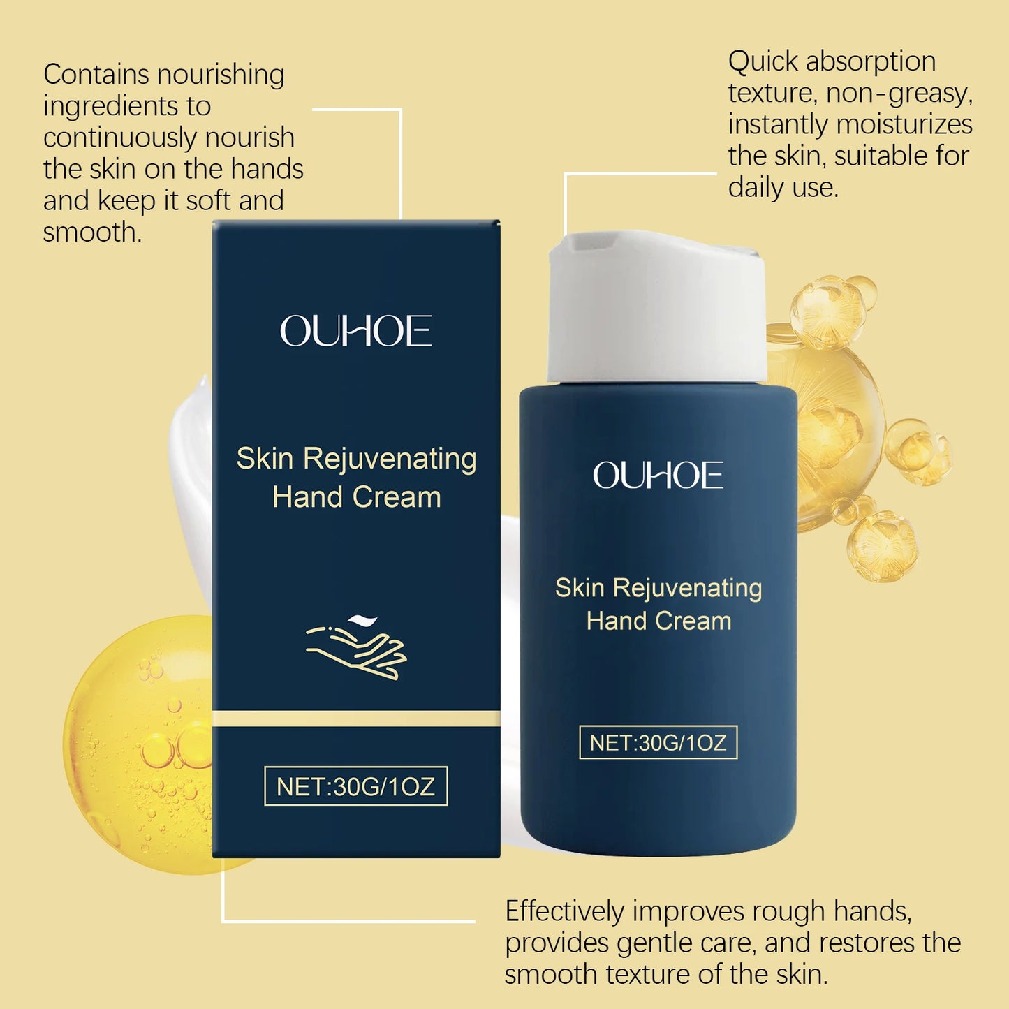 Softening Hand Cream – Anti-Wrinkle, Moisturizing & Whitening