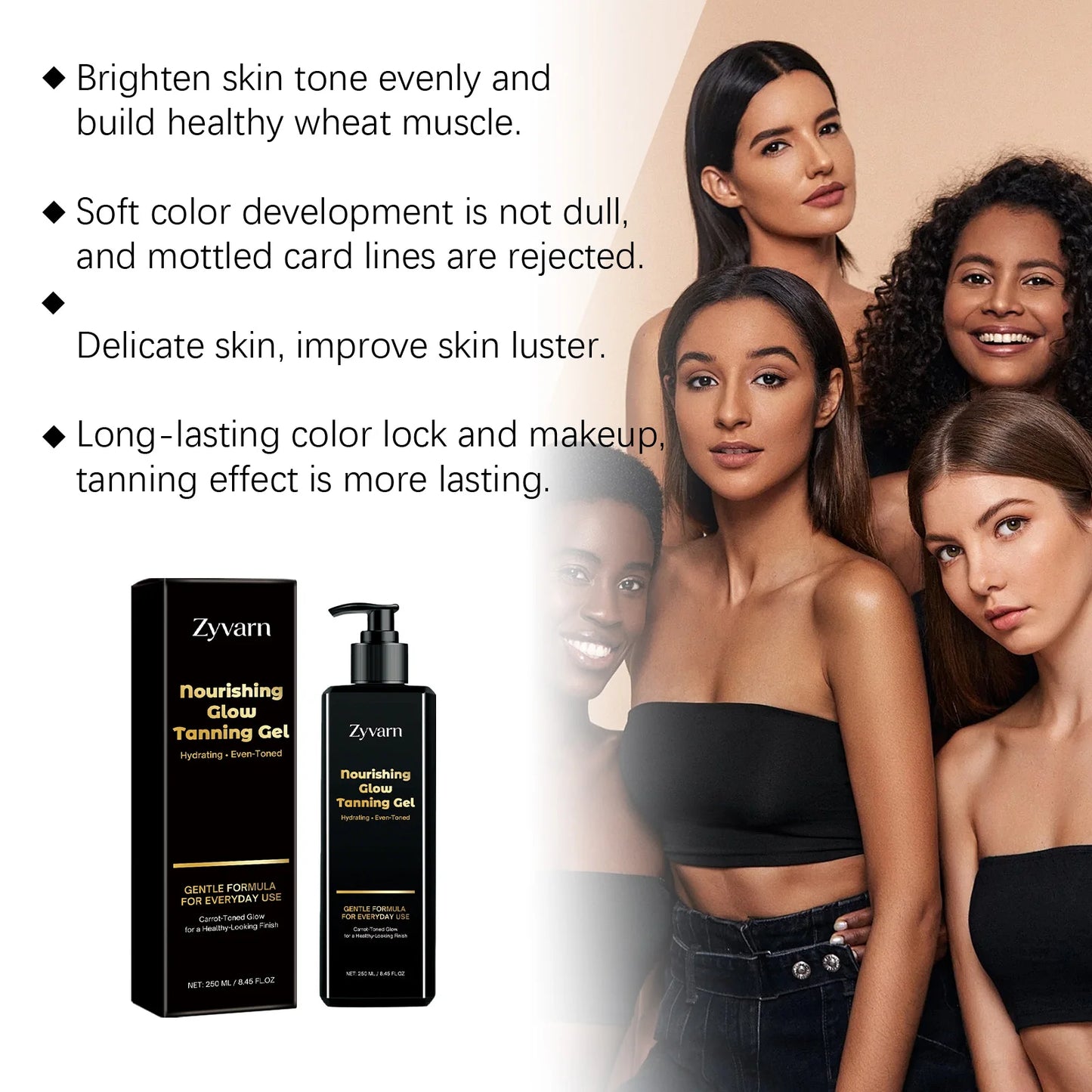 Hoygi Self Tanning Gel – Sunless Bronzer with Carrot Extract