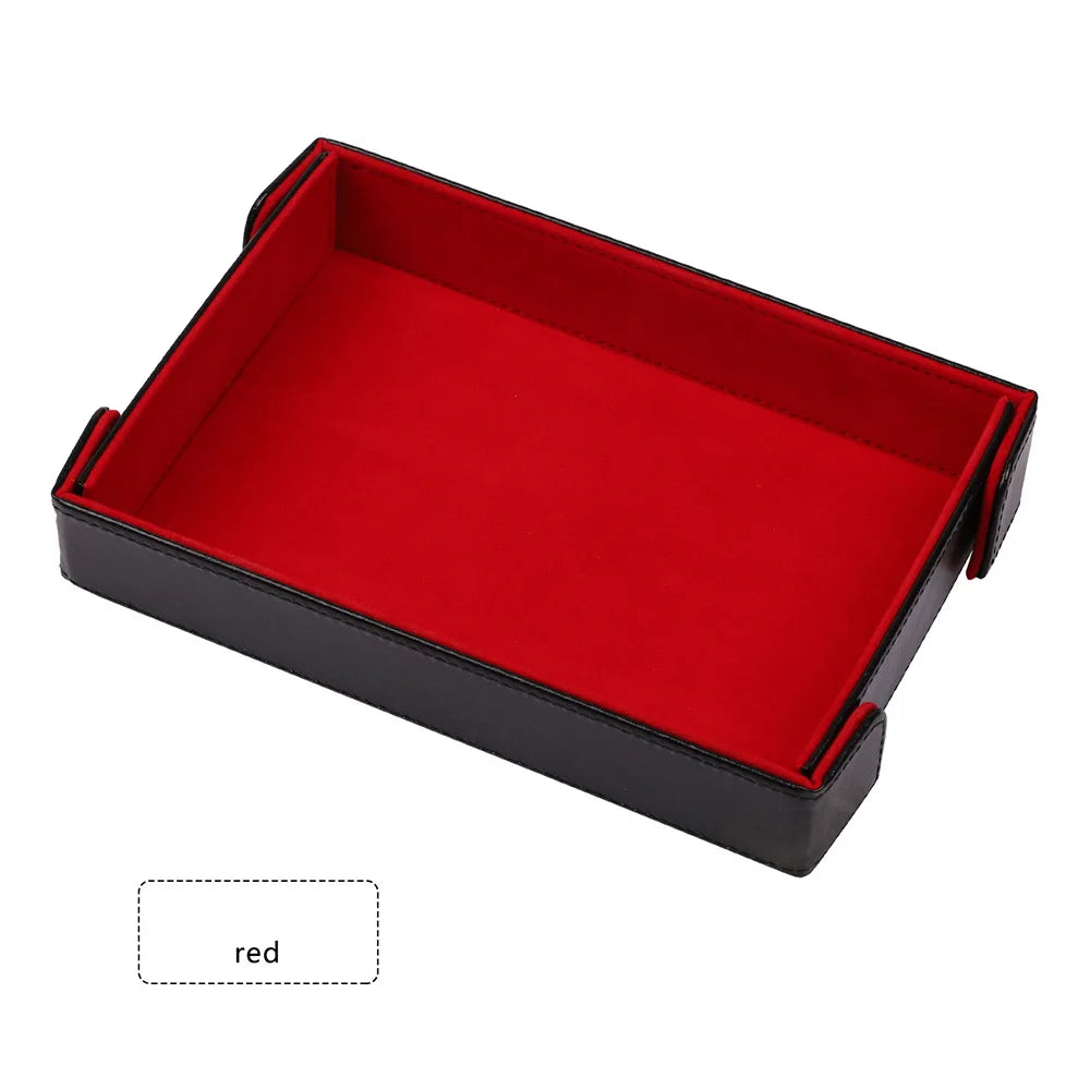 Magnetic PU Leather Dice Rolling & Storage Tray | D&D RPG Games